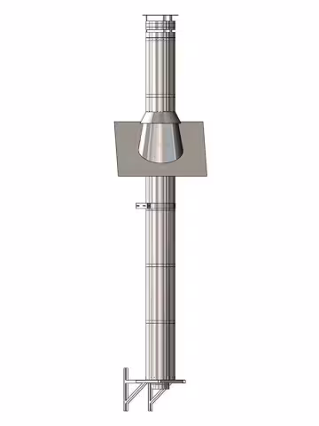 Дымоход Schiedel Kerastar (настенный монтаж) 7,3 метра, диаметр 200мм