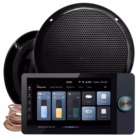 Комплект влагостойкой акустики Steam&Water SMART HOME MUSIC 2.0 - VISATON Black 2 динамика