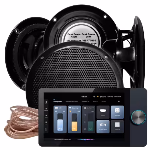 Комплект влагостойкой акустики Steam&Water SMART HOME MUSIC 2.0 - VISATON Black 4 динамика