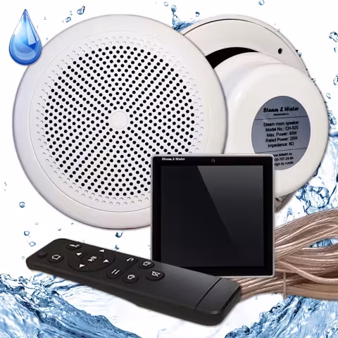 Комплект влагостойкой акустики Steam&Water 2-Black Standart Sensor