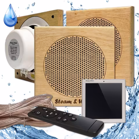 Комплект влагостойкой акустики Steam&Water Sauna Standart Sensor SW 3 White (квадратная решетка)