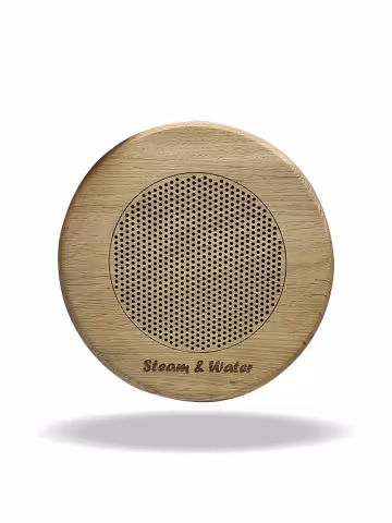 Влагостойкий динамик с декоративной дубовой сеткой Steam&Water 525 Wood - Round, для бани и сауны