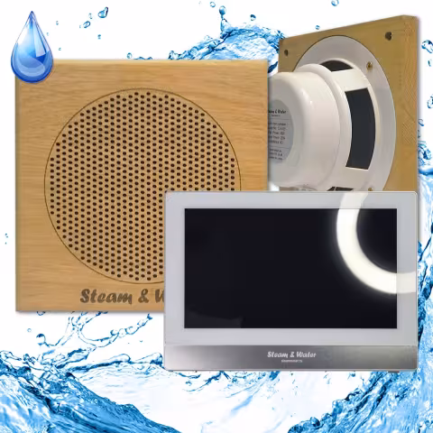Комплект домашней акустической системы с караоке-усилителем Steam&Water SOUND SAUNA S2