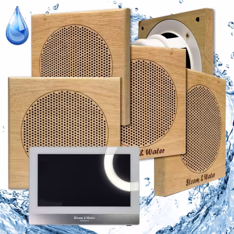 Комплект домашней акустической системы с караоке-усилителем Steam&Water SOUND SAUNA S5