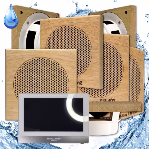 Комплект домашней акустической системы с караоке-усилителем Steam&Water SOUND SAUNA S7