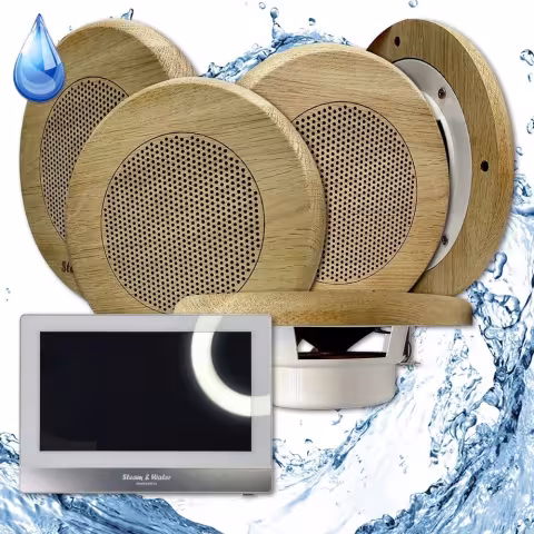 Комплект домашней акустической системы с караоке-усилителем Steam&Water SOUND SAUNA R5