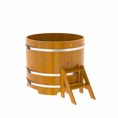 Купель круглая BentWood лиственница натуральная рустик 1170х1000 мм