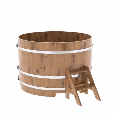 Купель круглая BentWood дуб натуральный рустик 1500х1100 мм