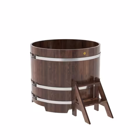 Купель круглая BentWood лиственница морёная премиум 1170х1000 мм