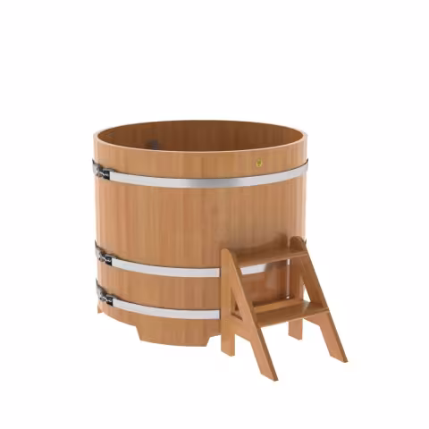 Купель круглая BentWood лиственница натуральная премиум 1170х1000 мм