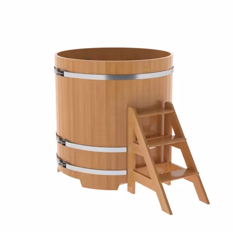 Купель круглая BentWood лиственница натуральная премиум 1170х1200 мм