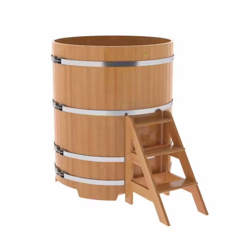 Купель круглая BentWood лиственница натуральная премиум 1170х1400 мм