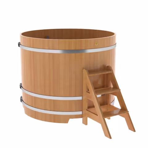 Купель круглая BentWood лиственница натуральная премиум 1500х1200 мм