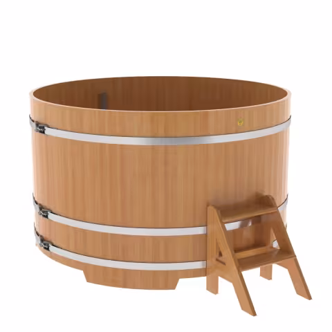 Купель круглая BentWood лиственница натуральная премиум 1800х1100 мм