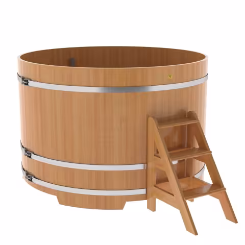 Купель круглая BentWood лиственница натуральная премиум 1800х1200 мм