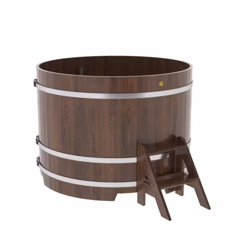 Купель круглая BentWood дуб морёный 1500х1100 мм