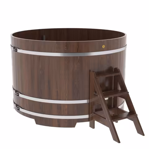 Купель круглая BentWood дуб морёный 1800х1200 мм