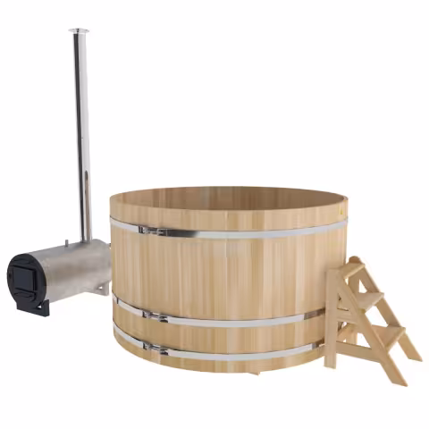 Фурако BentWood из кедра премиум с наружной печкой 2100х1200 мм