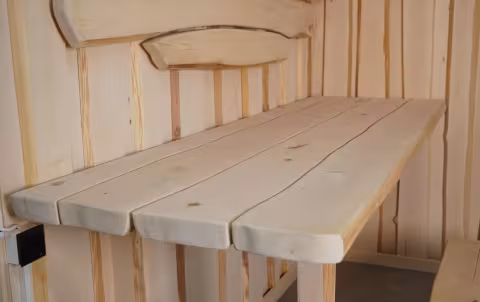 Полок криволинейный Гефест 1500х700х70 ольха