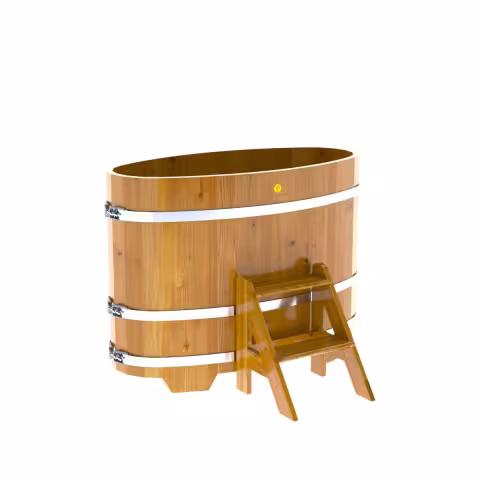 Купель овальная BentWood из лиственницы овальная, натуральная рустик 690х1310х1200 мм