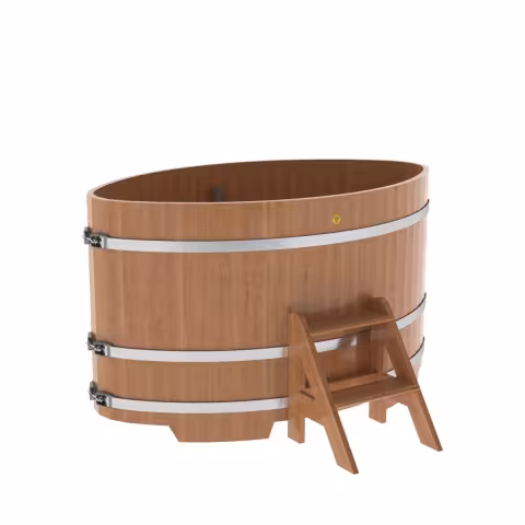 Купель овальная BentWood из дуба овальная, натуральный 1020х1680х1000 мм
