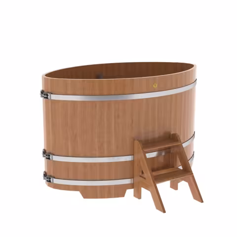 Купель овальная BentWood из дуба овальная, натуральный 1020х1680х1100 мм