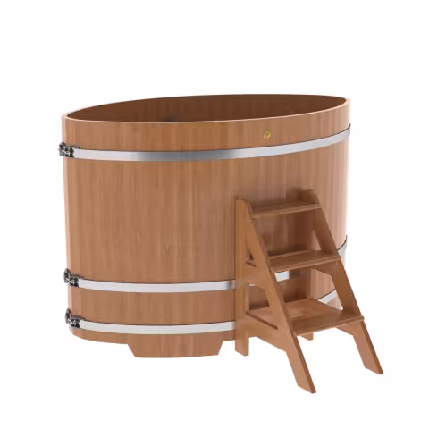 Купель овальная BentWood из дуба овальная, натуральный 1080х1750х1200 мм