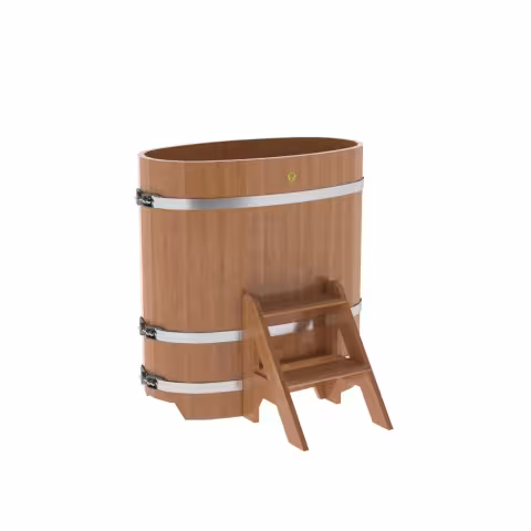 Купель овальная BentWood из дуба овальная, натуральный 590х1060х1100 мм