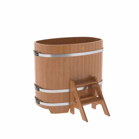 Купель овальная BentWood из дуба овальная, натуральный 760х1160х1100 мм