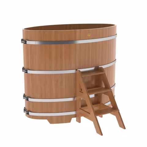 Купель овальная BentWood из дуба овальная, натуральный 920х1660х1400 мм