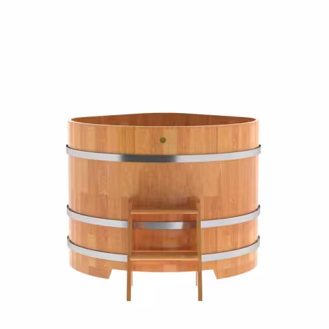 Купель овальная BentWood из сращенных ламелей лиственницы овальная, натуральная 1150х1830х1000 мм