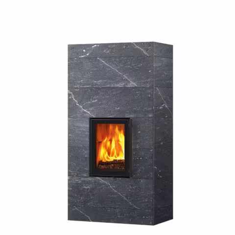 Дровяной камин KOLI CLASSIC 18 Туликиви Nobile, 1800мм, нижние подключение, односторонняя дверца