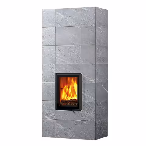 Дровяной камин KOLI CLASSIC 21 Туликиви Classic, 2100мм, верхнее подключение, двухсторонняя дверца