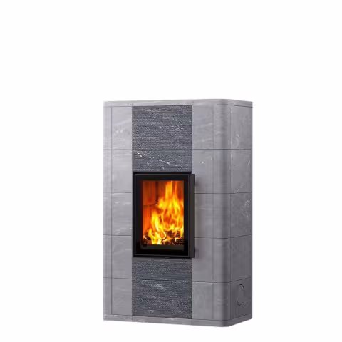 Дровяной камин LAMPO CLASSIC 15 Туликиви Unica, 1500мм, нижние подключение, односторонняя дверца