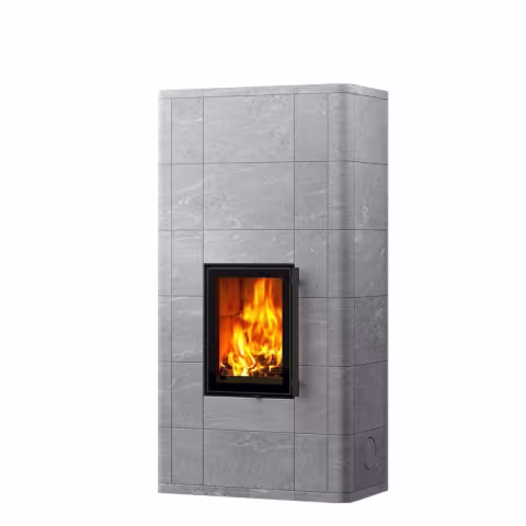 Дровяной камин LAMPO CLASSIC 18 Туликиви Classic, 1800мм, верхнее подключение, односторонняя дверца