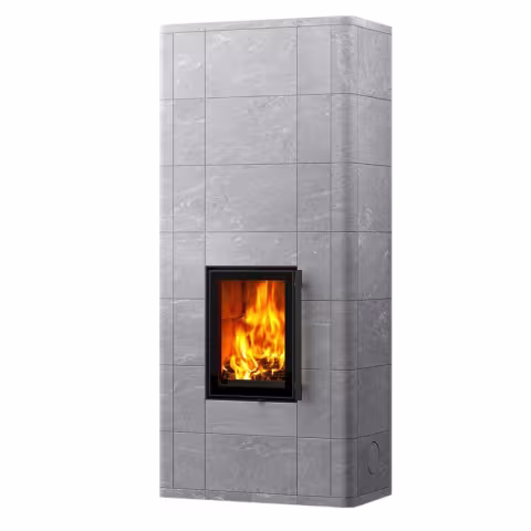 Дровяной камин LAMPO CLASSIC 21 Туликиви Classic, 2100мм, нижние подключение, односторонняя дверца