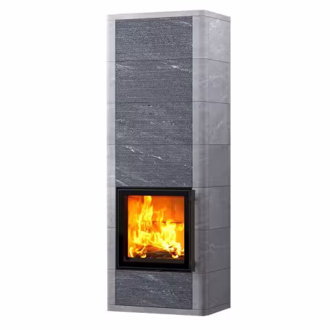 Дровяной камин SALVO S CLASSIC 21 T Туликиви Unica, 2145мм, верхнее подключение, односторонняя дверца