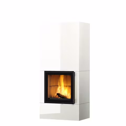 Дровяной камин RAITA S LUX WHITE 18 T Туликиви LUX WHITE, 1800мм, верхнее подключение, односторонняя дверца