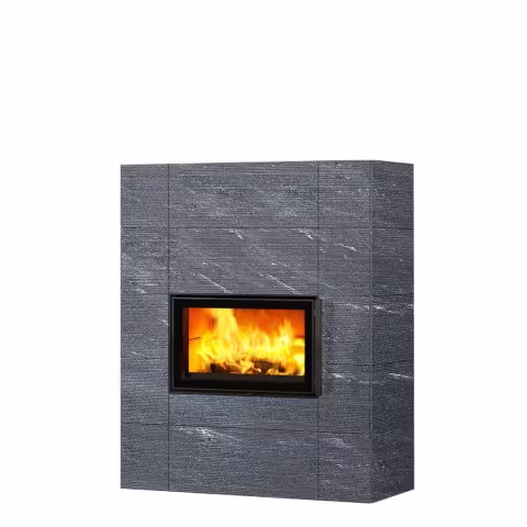 Дровяной камин SARAMO CLASSIC 15 Туликиви Unica, 1500мм, нижние подключение, односторонняя дверца
