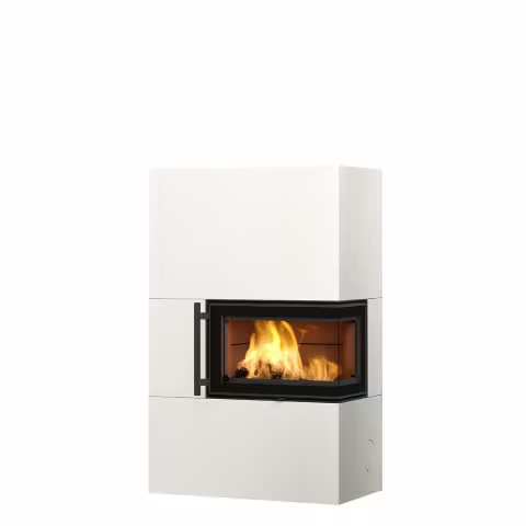 Дровяной камин PETRO SATIN 15 Туликиви STRUCTURE WHITE, 1500мм, верхнее подключение