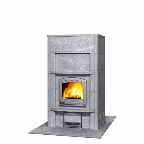 Дровяная печь с духовкой TLU 2000 Tulikivi Туликиви Classic, TLU 2000/93, 1650мм, нижнее подключение