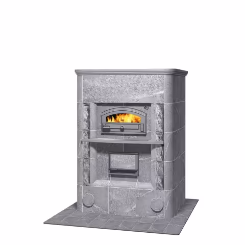 Дровяная печь с духовкой LU 2800 Tulikivi Туликиви Classic, LU 2800/11, 1560мм, нижнее подключение