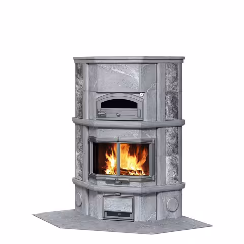 Дровяная печь с духовкой KTLU 2037 Туликиви Classic, KTLU 2037/92, 1680мм, нижнее подключение