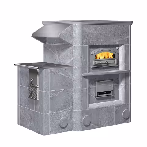 Дровяная печь с духовкой HU 3400/13 Туликиви Classic, 1560/915мм