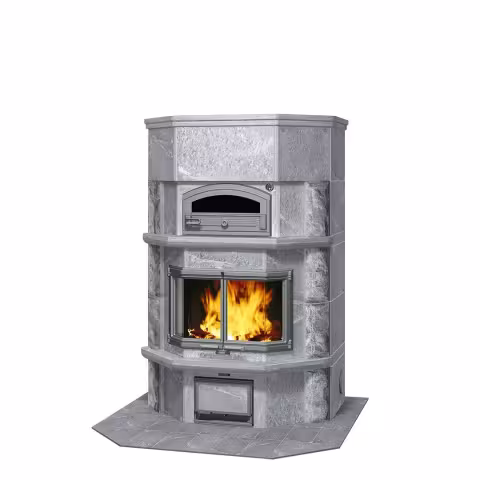 Дровяная печь с духовкой TLU 2637/11 Туликиви Classic, 1680мм, левое верхнее подключение