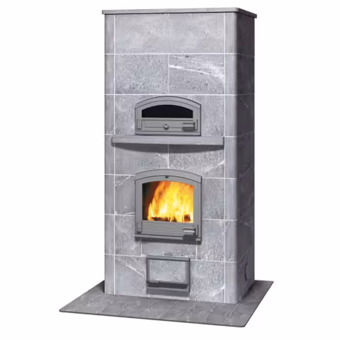 Дровяная печь с духовкой TTU 2700 Туликиви Classic, TTU 2700/5, 2190мм, нижнее подключение