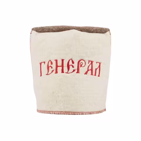 Шапка Кубанка "ГЕНЕРАЛ" серая для бани и сауны (арт.305101)