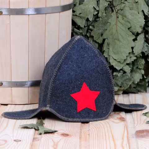 Шапка малая "Буденовка" для бани