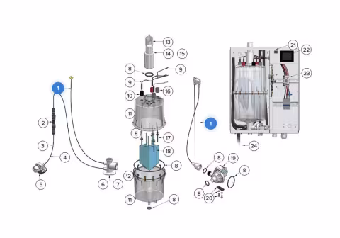 Запчасти для Hygromatik FlexLine FLE65 (9) WR-04-00001 Соединительный провод для электродов и электрода-датчика