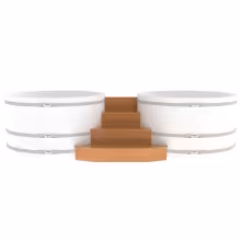 Подиум на 2 купели BENTWOOD D 1,8